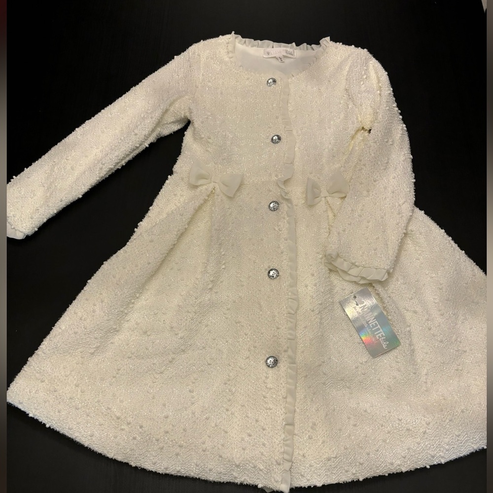 Nannette kids white formal jacket